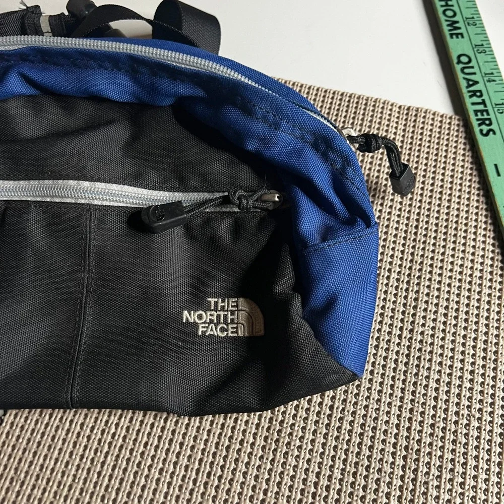 The North Face Fanny Pack Blue Black Waist Bag Hiking Travel Belt Bag‎